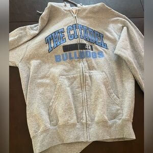 CITADEL - Champion Gray Hoodie with Blue Print